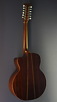 H&ouml;fner, 12-saitige Westerngitarre in Jumbo Form mit massiver Fichtendecke und Palisander an Zargen und Boden, mit Cutaway und Fishman Pickup, R&uuml;ckansicht