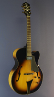 H&ouml;fner Bluetone Superdeluxe HCT-SL Jazzgitarre, Fichte, Ahorn, Cutaway, sunburst, 1 Pickup am Griffbrett