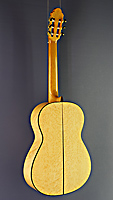 Antonio Marin Montero luthier guitar spruce, birdseye maple, scale 65 cm, year 2019, back view