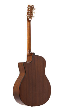 Crafter Lite G16 CE, matt lackierte Akustikgitarre mit Pickup in Grand Auditorium Form mit massiver Fichtendecke und Mahagoni an Zarge und Boden, mit Cutaway und Pickup, R&uuml;ckseite