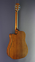 James Neligan Steelstring Dreadnought-Form, Mahagoni, Pickup und Cutaway, R&uuml;ckansicht