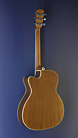 James Neligan Steelstring, OM-Form, Zeder, Mahagoni, Cutaway, sunburst, Pickup, R&uuml;ckansicht
