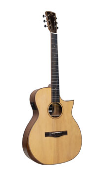 Shape O-313 MT CEB, matt lackierte Akustikgitarre mit Pickup in OM Form mit massiver Fichtendecke und Mahagoni an Zarge und Boden, mit Cutaway, Tonabnehmer und Armrest